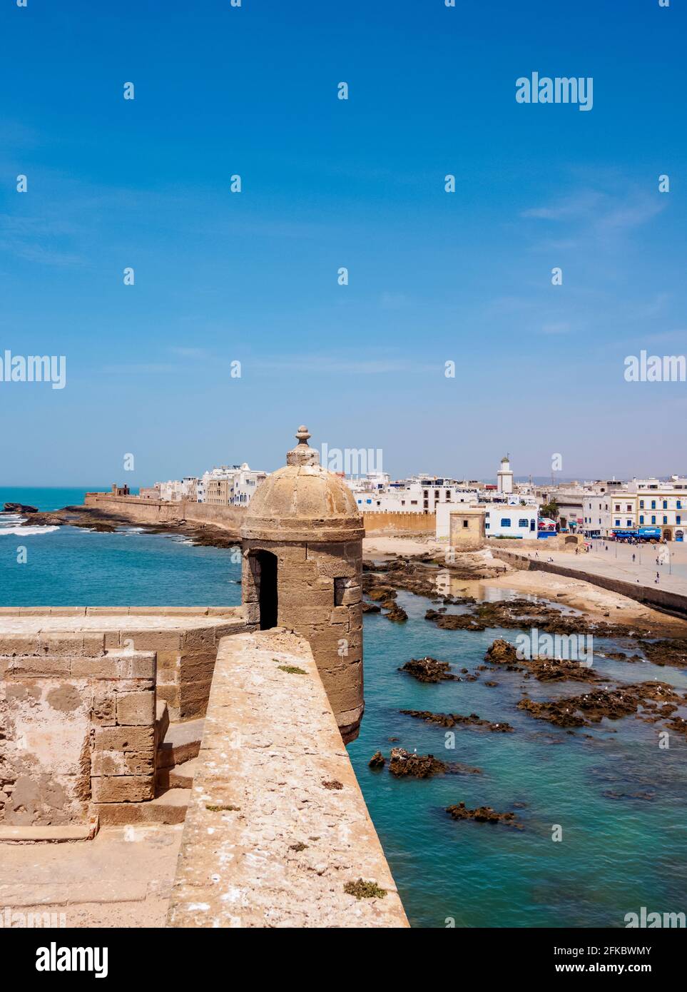 Citadel by the Scala Harbour, Essaouira, Marrakesh-Safi Region, Morocco, North Africa, Africa Stock Photo