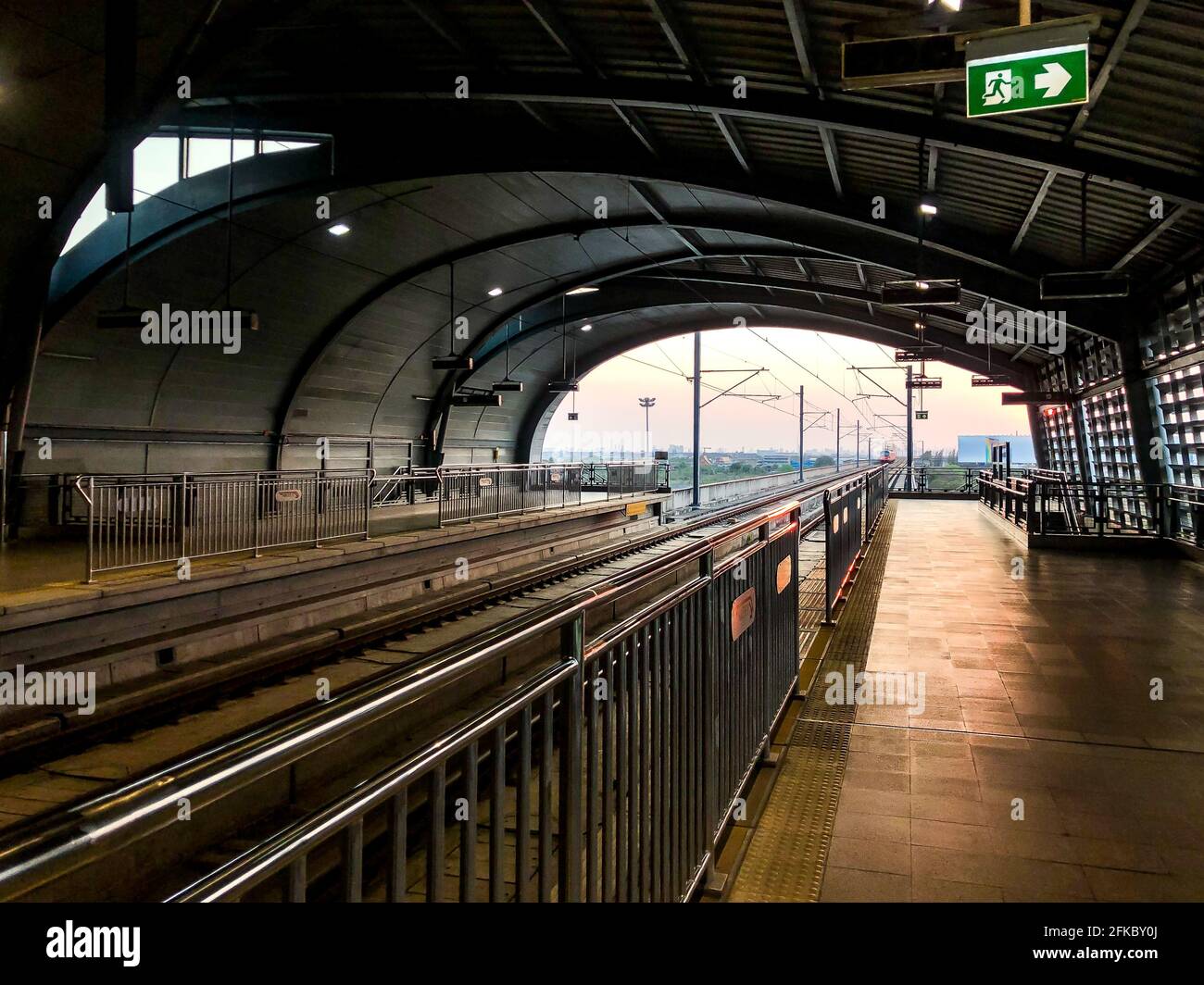Bangkok, Thailand - 4 Apr 2020: Bangkok Airport Rail Link (ARL) Platform in  Coronavirus (COVID-19) period. It rarely has passengers or travelers in th  Stock Photo - Alamy
