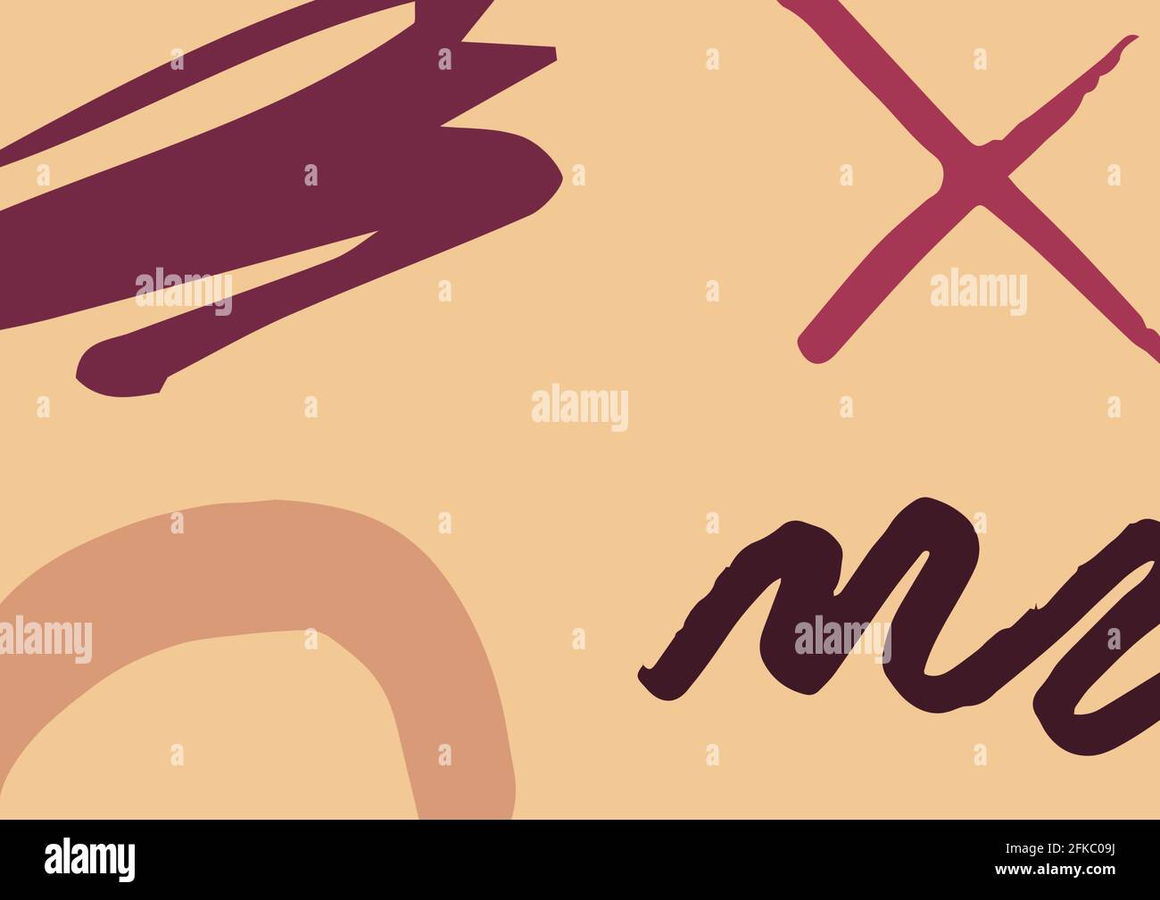 Digital generated image of abstract shapes against beige background Stock Photo