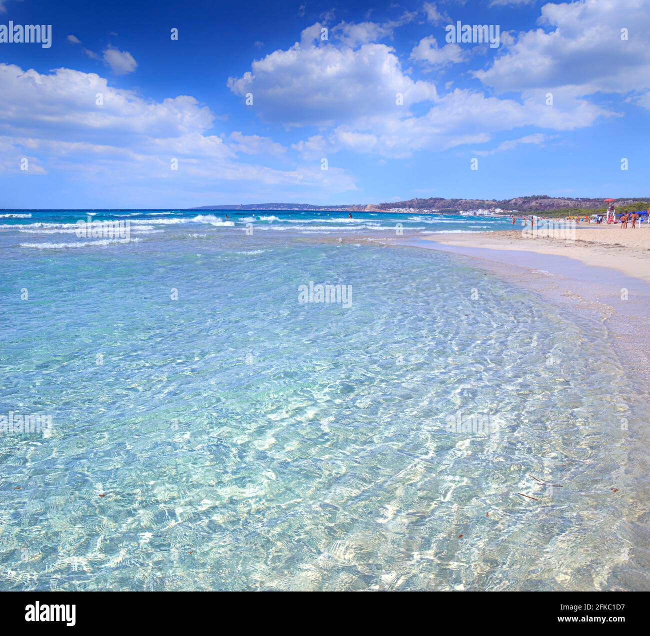 Rivabella Beach in Salento, Apulia (Italy). Stock Photo