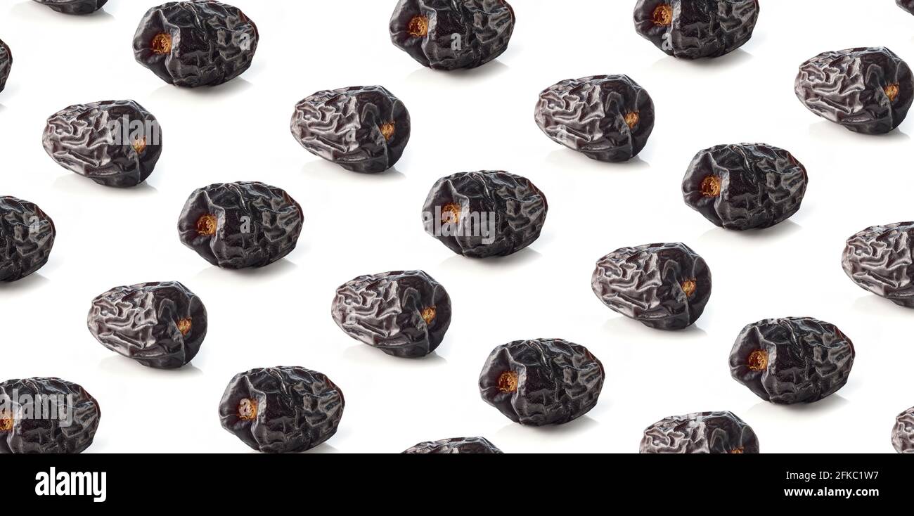 Datte Patterns Dried date pattern isolated on white background, top view Stock Photo ...