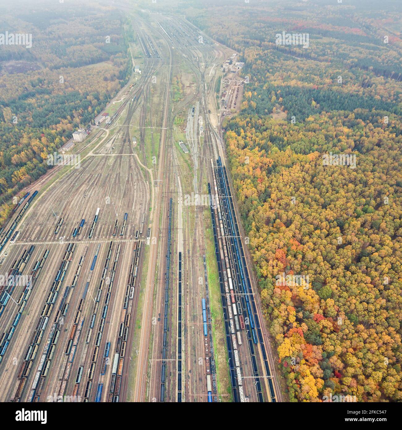 Birds eye view railway depot hi-res stock photography and images - Alamy