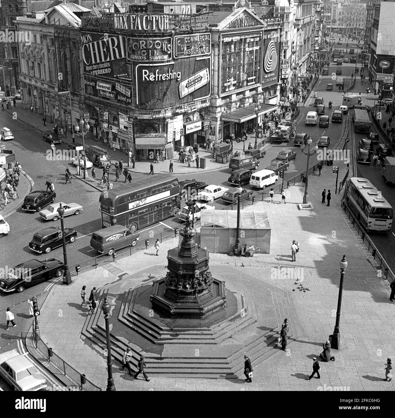 Piccadilly Circus, London in 1971 Stock Photo