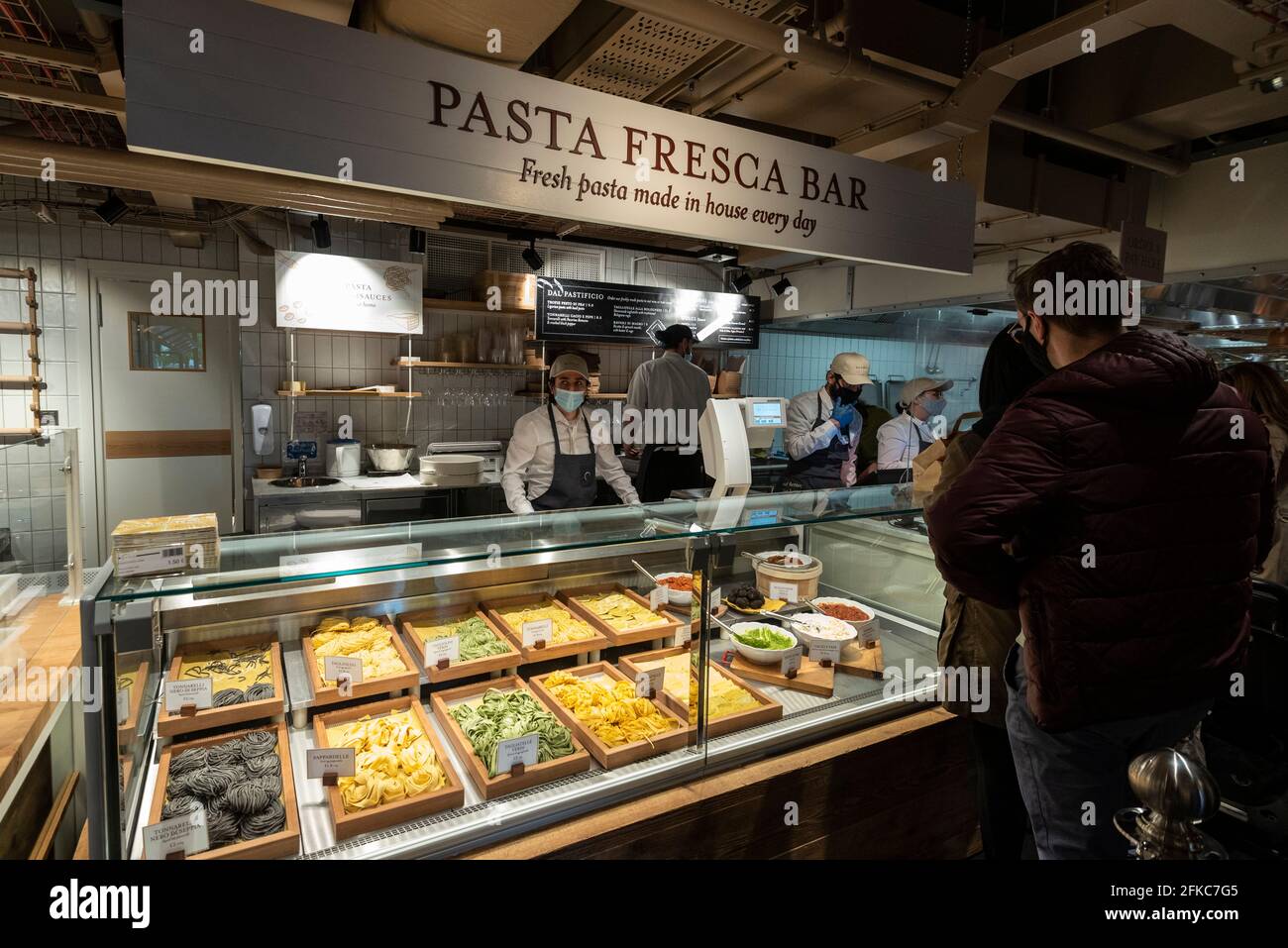 London, UK. 30th Apr, 2021. Fresh pasta can be cooked to order as