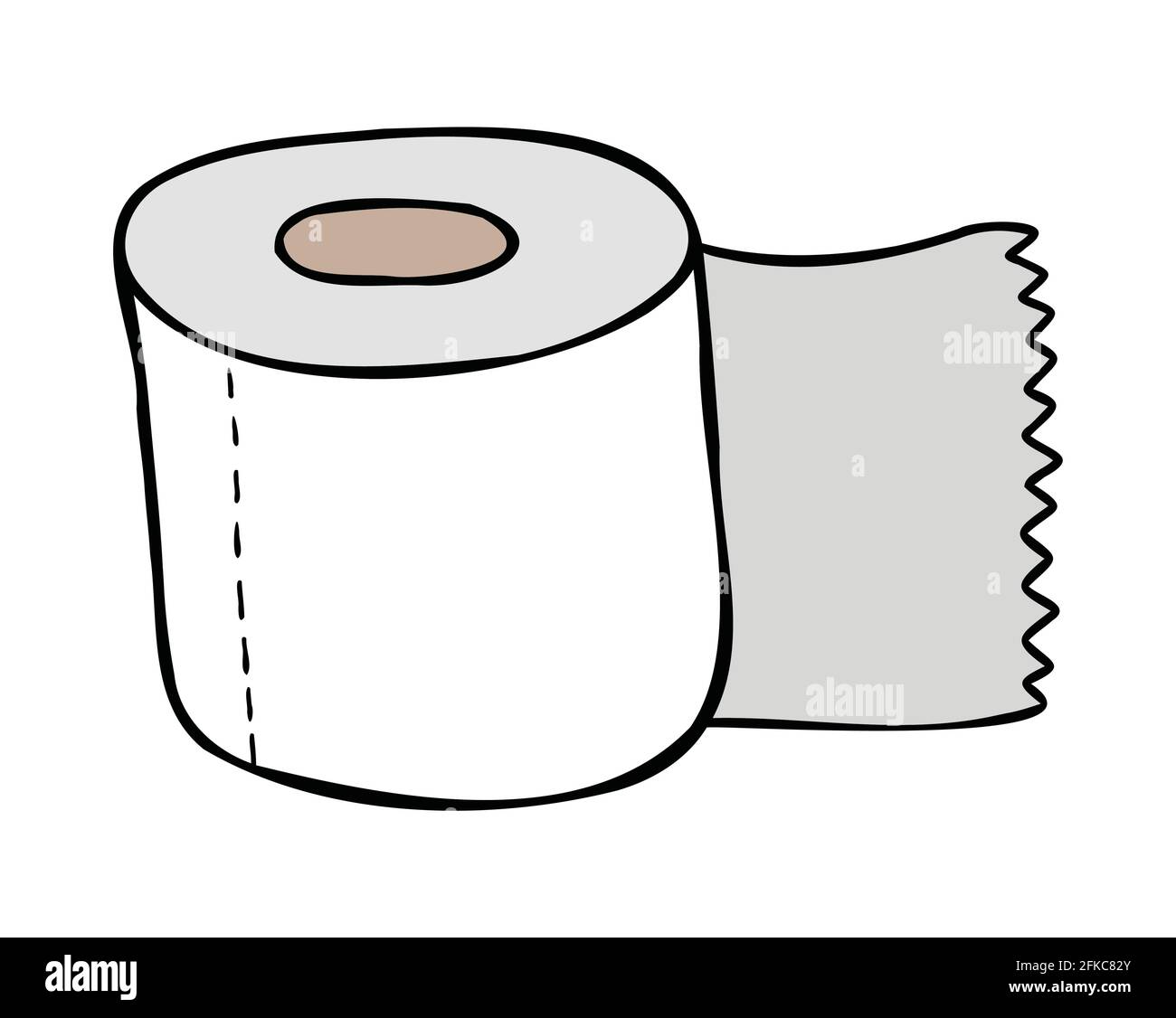 Cartoon vector illustration of toilet paper. Colored and black outlines  Stock Vector Image & Art - Alamy