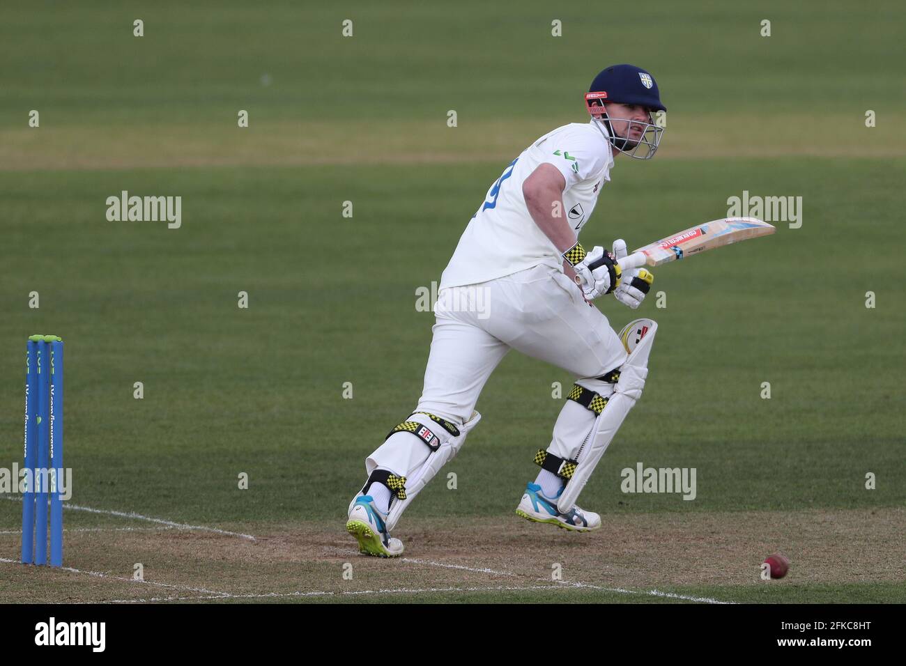 CHESTER LE STREET, UK. APRIL 30TH Durham's Alex Lees batting during the LV=  County Championship match between Durham County Cricket Club and  Warwickshire County Cricket Club at Emirates Riverside, Chester le Street