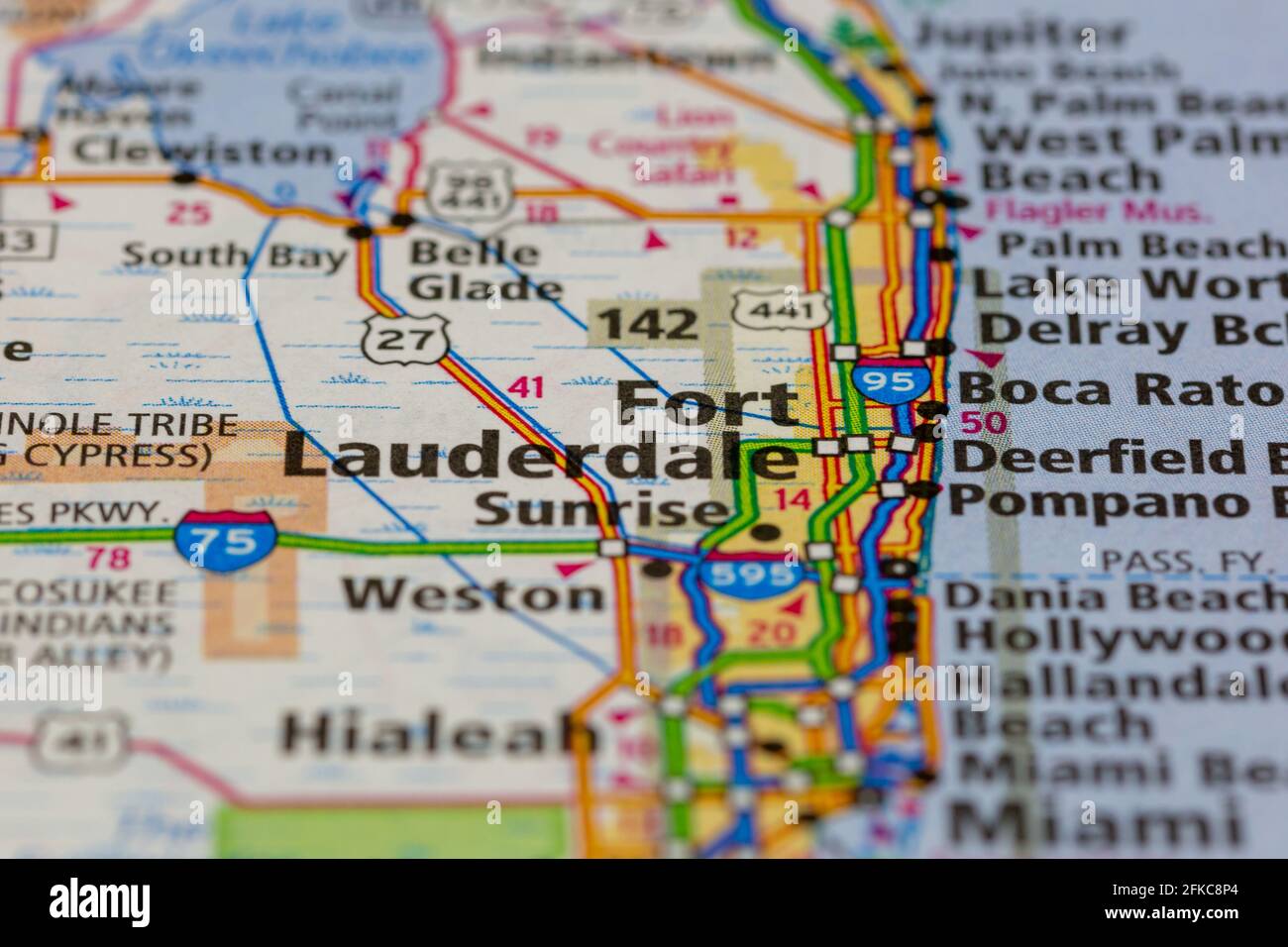 Fort lauderdale on a map hires stock photography and images Alamy