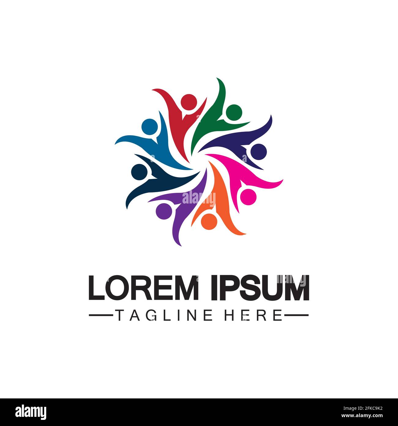 Community, network and social icon logo design template Stock Vector ...