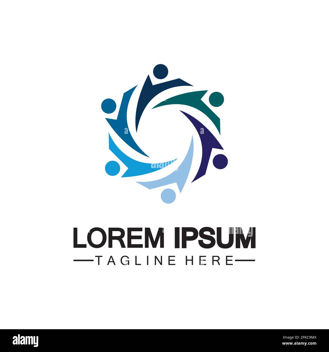 Community, network and social icon logo design template Stock Vector ...