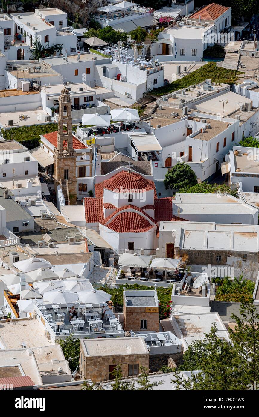 Lindos village hi-res stock photography and images - Alamy