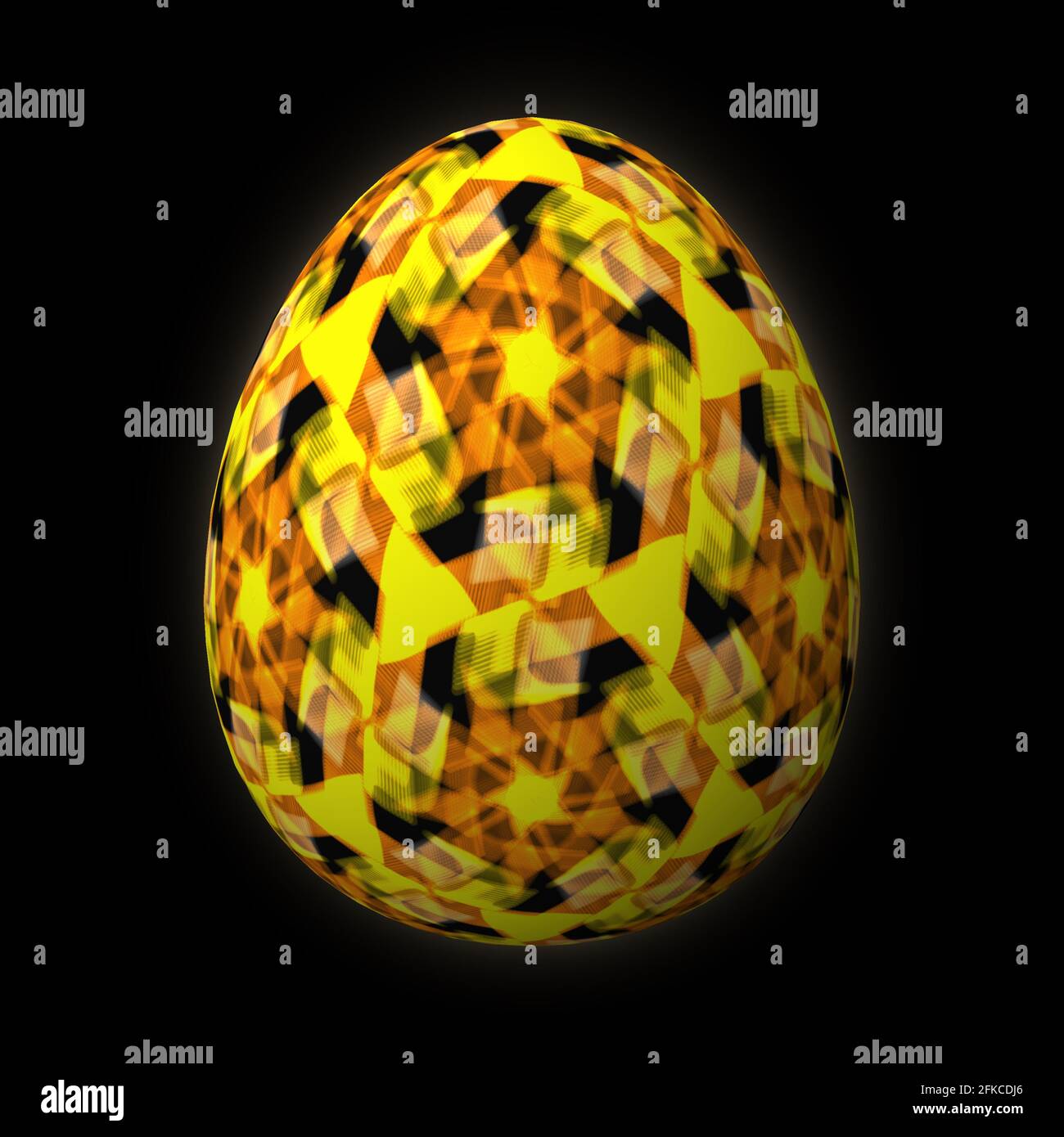 Happy Easter Artfully designed and colorful 3D easter egg 3D