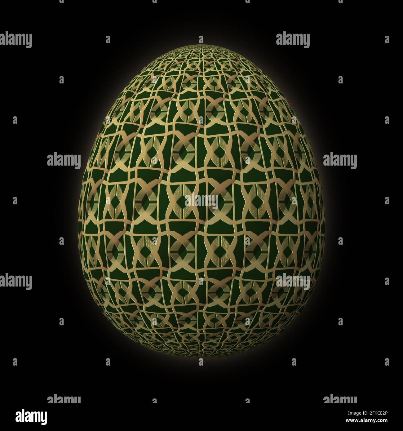 Happy Easter Artfully designed and colorful 3D easter egg 3D
