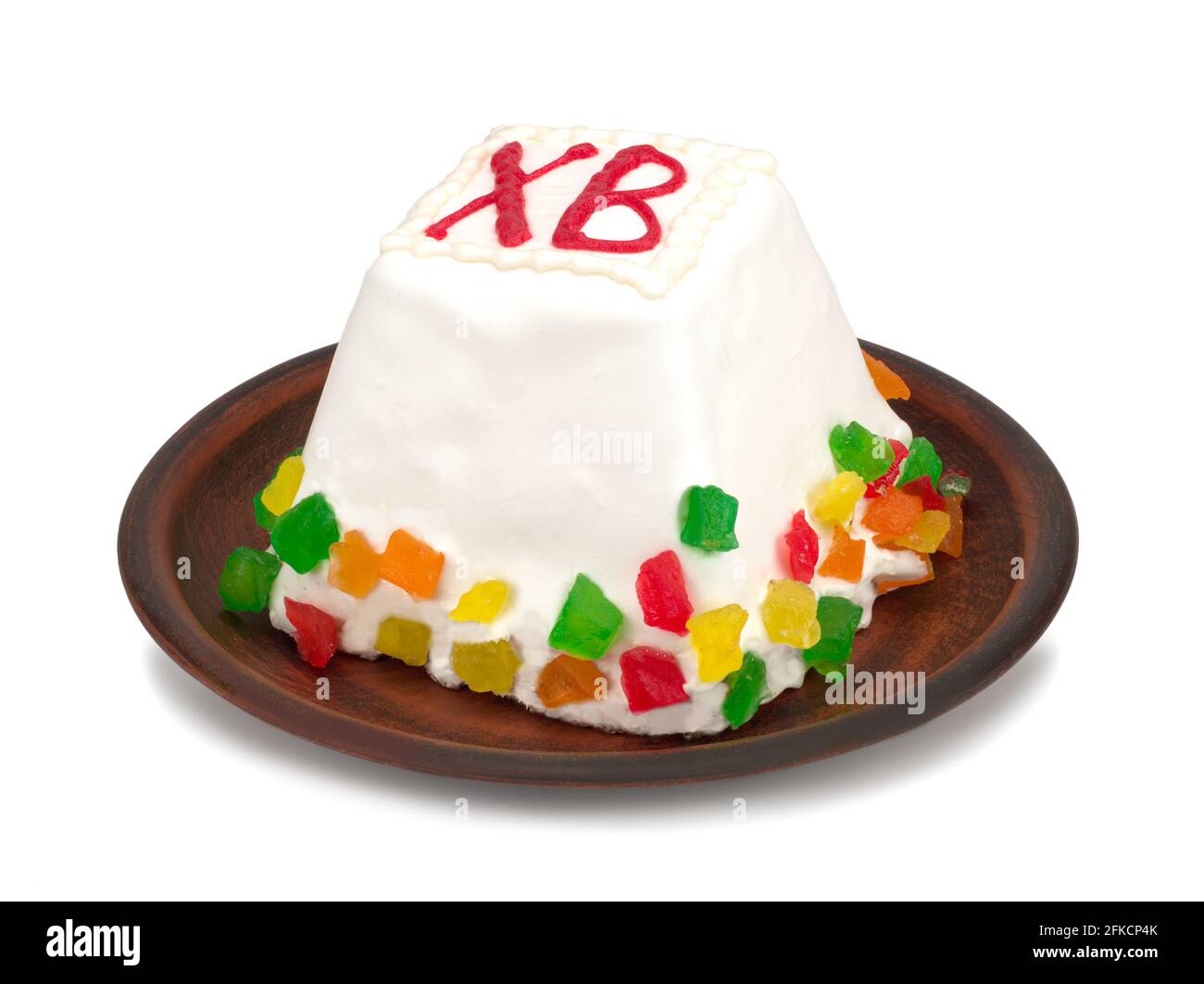 Easter cake isolated on a white background Stock Photo