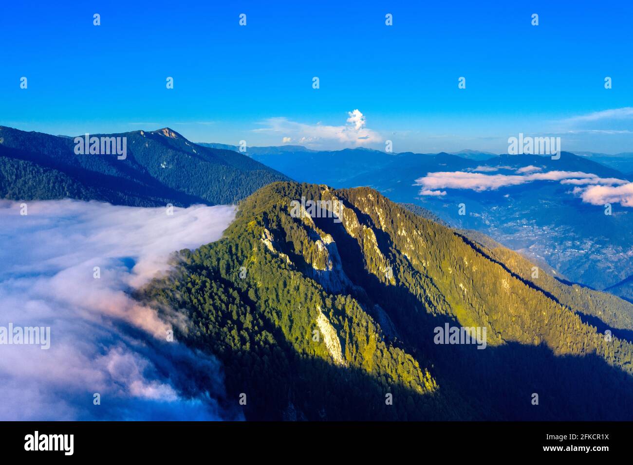 Aerial drone scene colourful mountains hi-res stock photography and ...