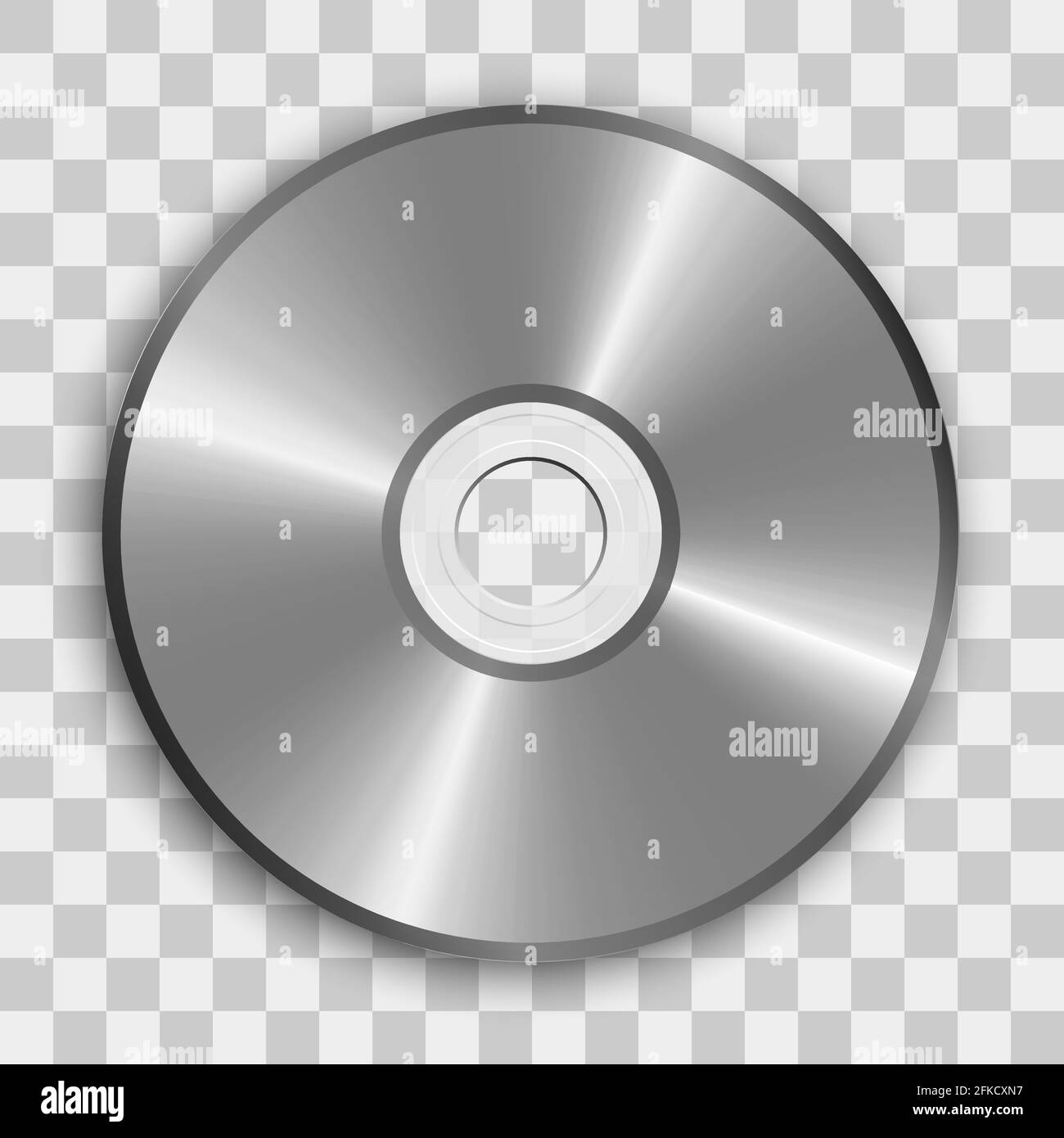 Blank CD Template on Transparent Background With Shadow. Vector  Illustration Stock Vector