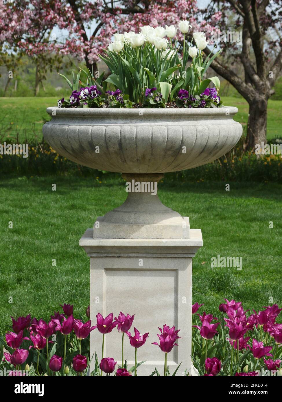Spring tulip display. Wegerzyn Gardens Metropark, Dayton, Ohio, USA Stock Photo Alamy