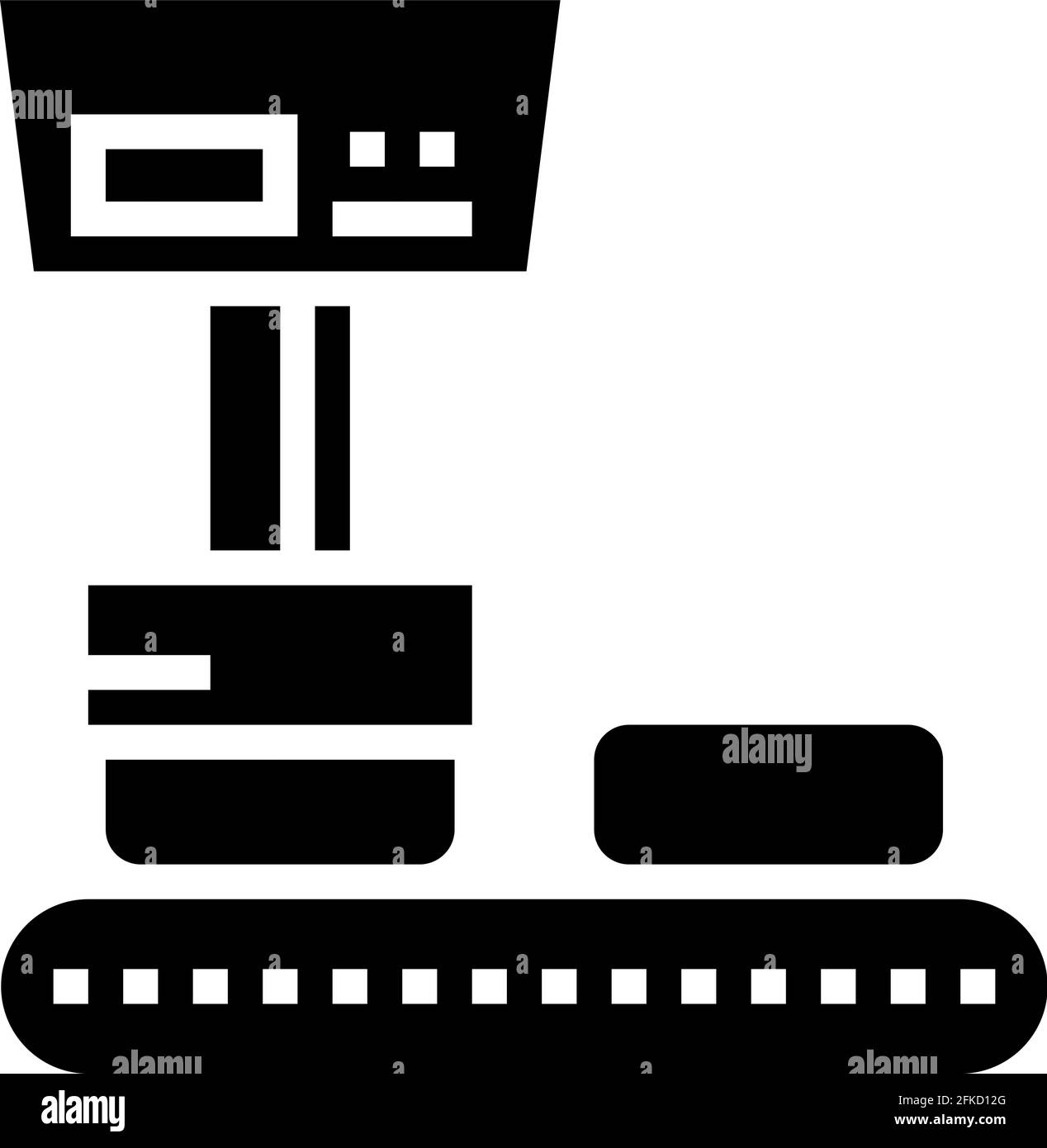 industry equipment cheese production glyph icon vector illustration ...