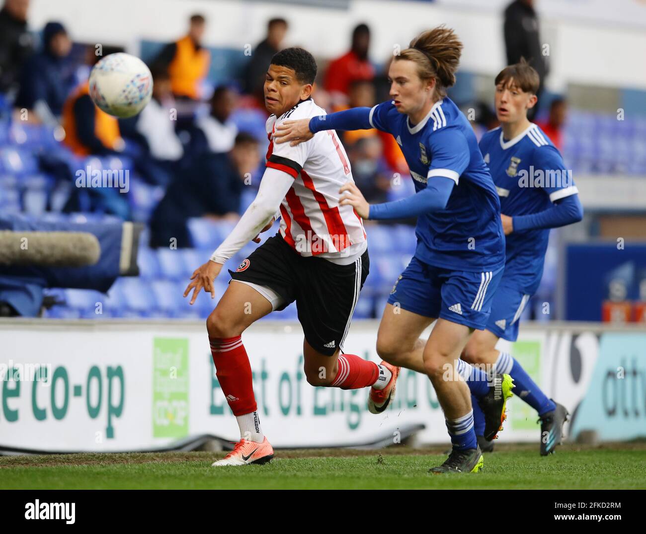 Ipswich, England, 30th April 2021. Will Osula of Sheffield Utd in action during the The English FA Youth Cup match at Portman Road, Ipswich. Picture credit should read: David Klein / Sportimage Credit: Sportimage/Alamy Live News Stock Photo