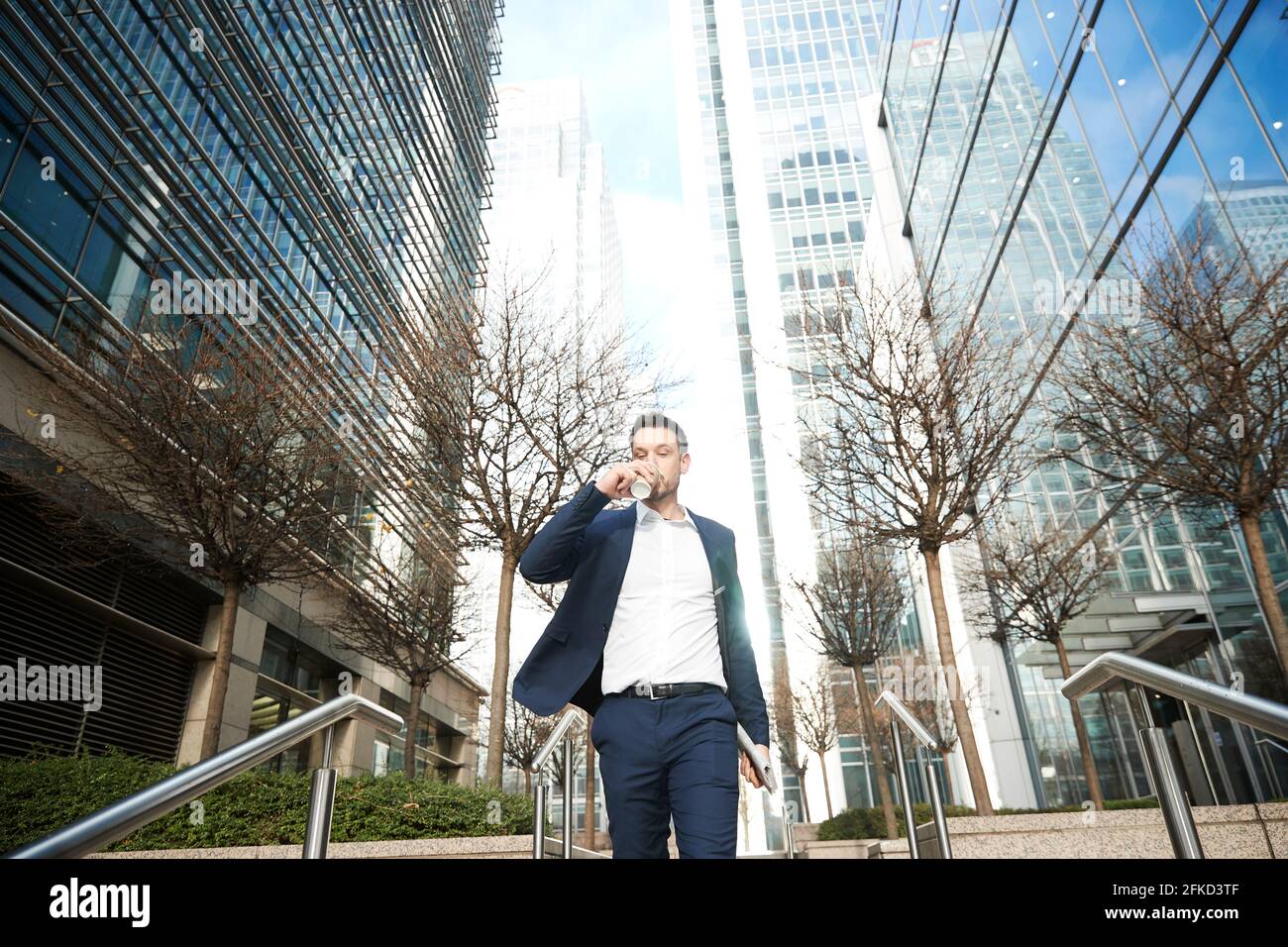 UK, London, Business man in downtown Stock Photo