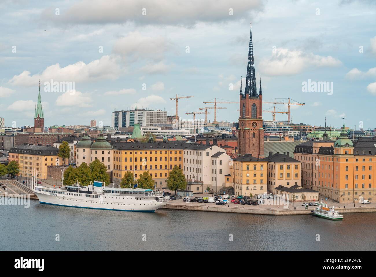 Sweden, Sodermanland, Stockholm, Cityscape with church tower Stock Photo