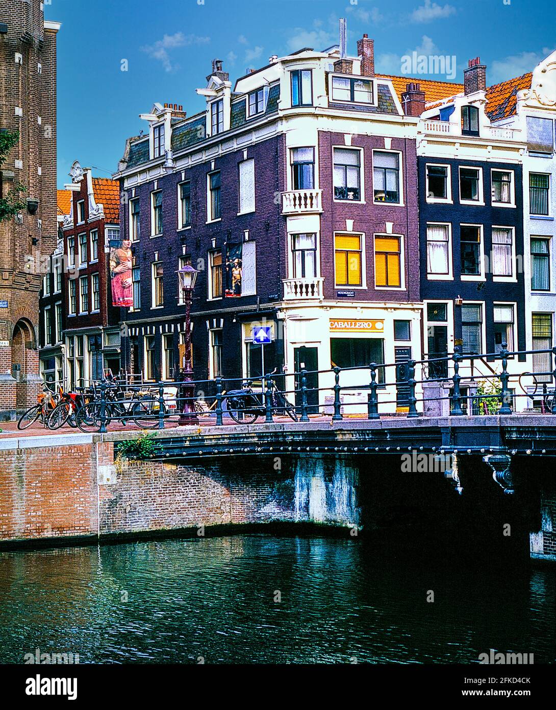 Image of the Buildings on the Herengracht Canal in Amsterdam, The Netherlands Stock Photo