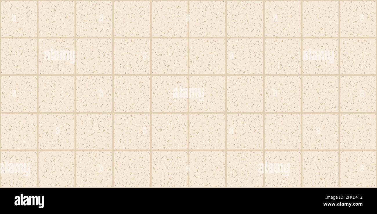 Background square stone tiles in beige with dots and spots. Geometric wallpaper Stock Vector