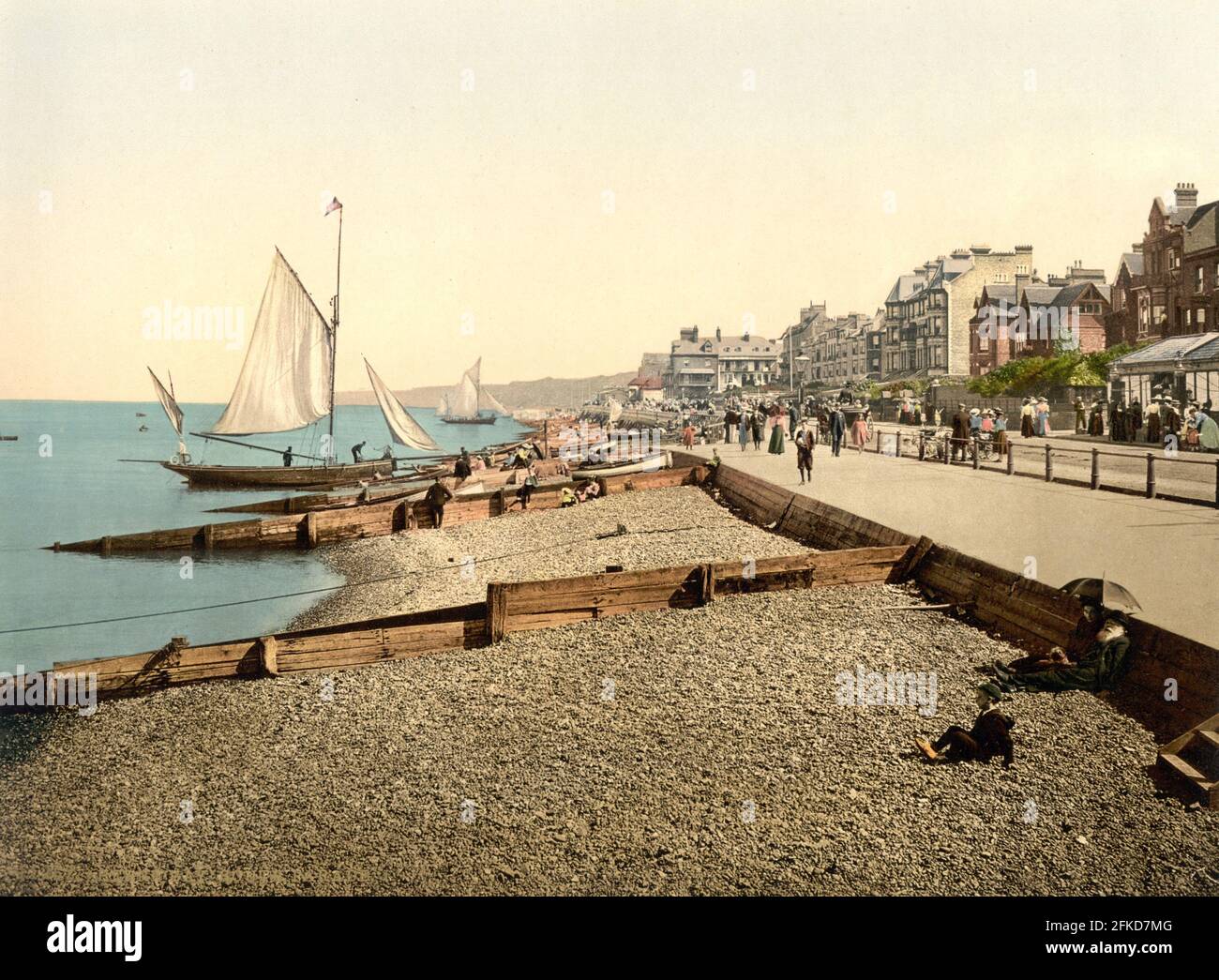 South Parade in Herne Bay in Kent circa 1890-1900 Stock Photo