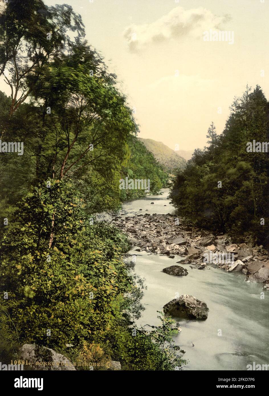 Borrowdale in The Lake District, Cumbria circa 1890-1900 Stock Photo