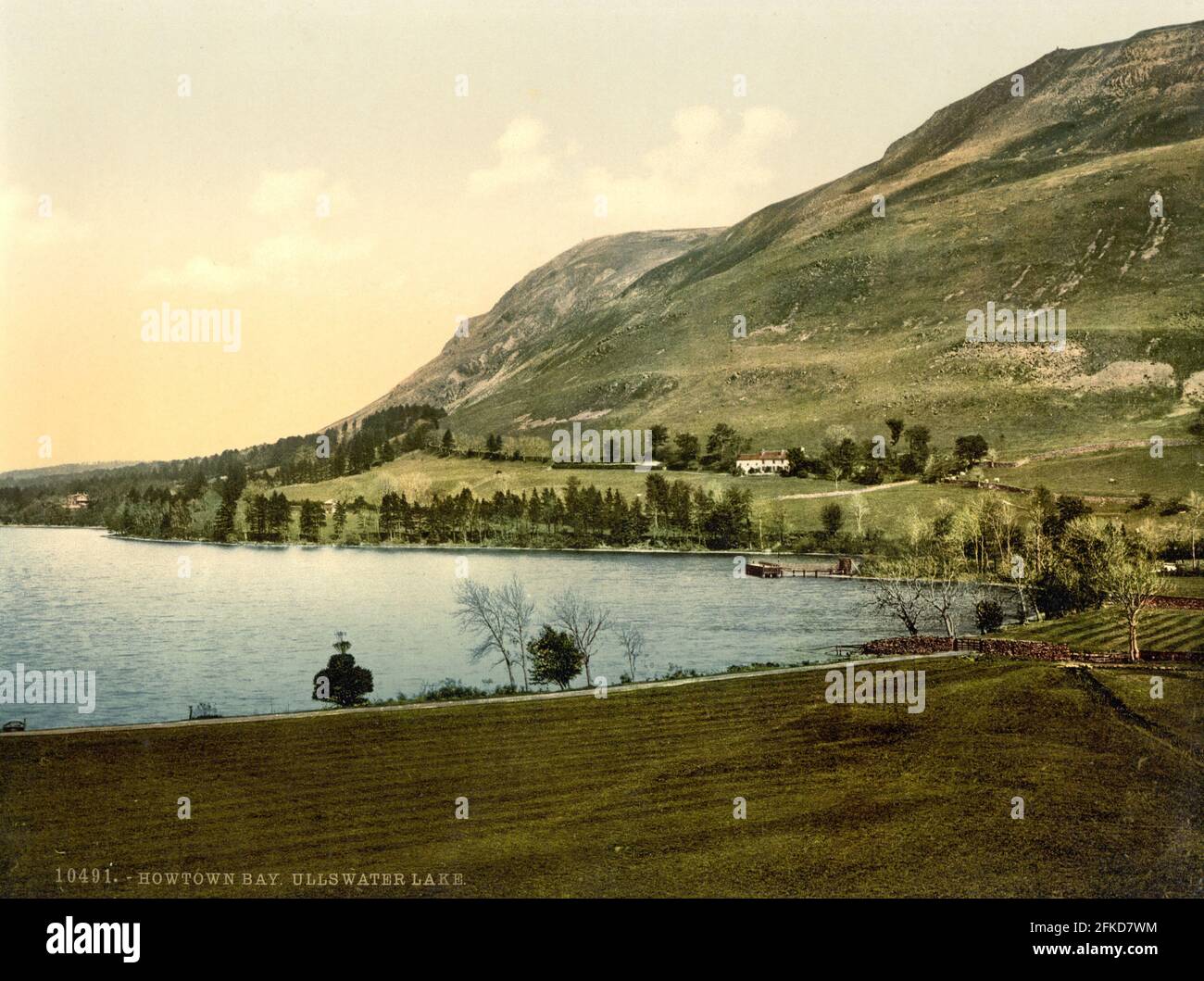 Howtown Bay on Ullswater in The Lake District, Cumbria circa 1890-1900 Stock Photo
