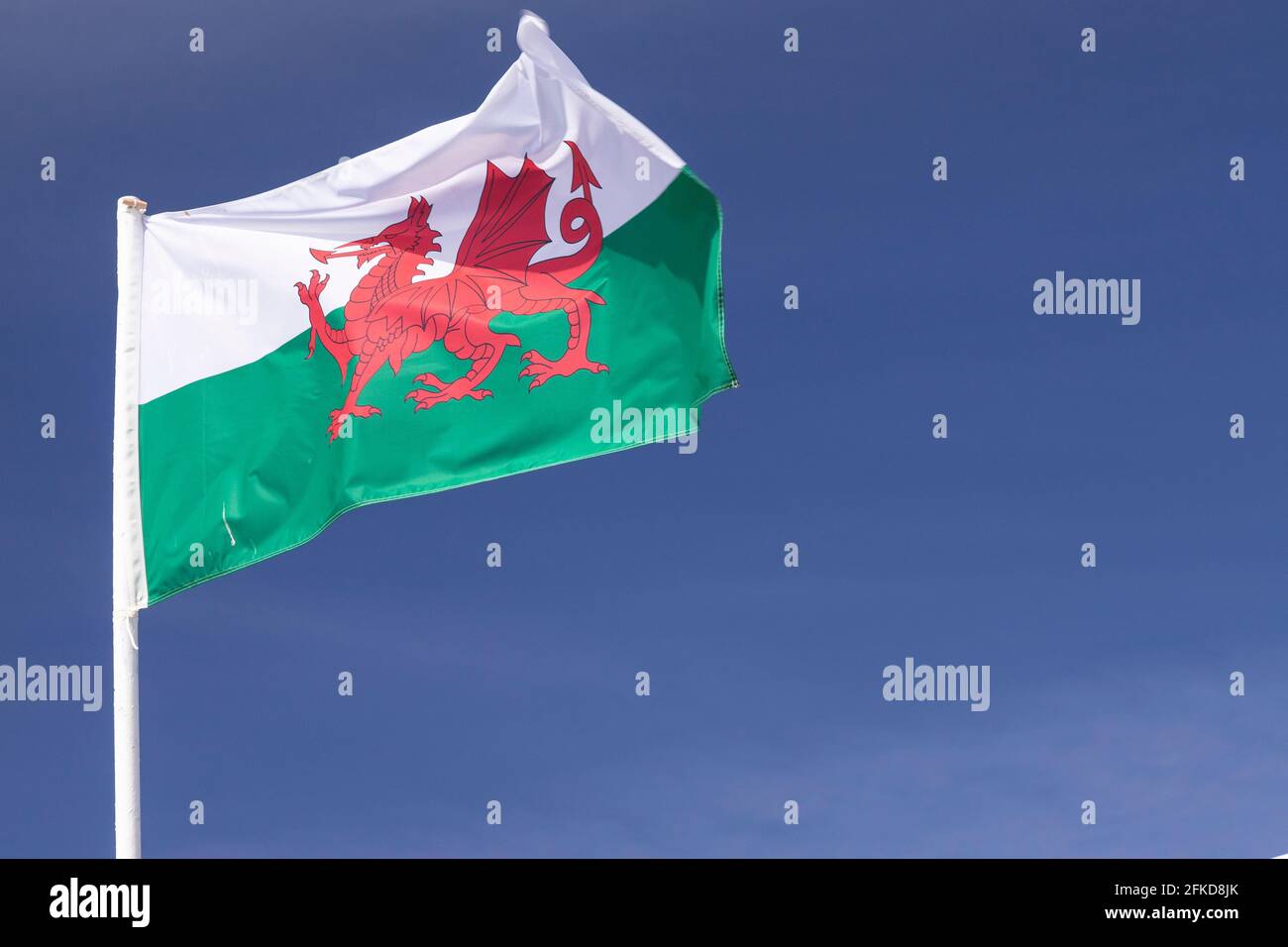 Wales national flag Stock Photo
