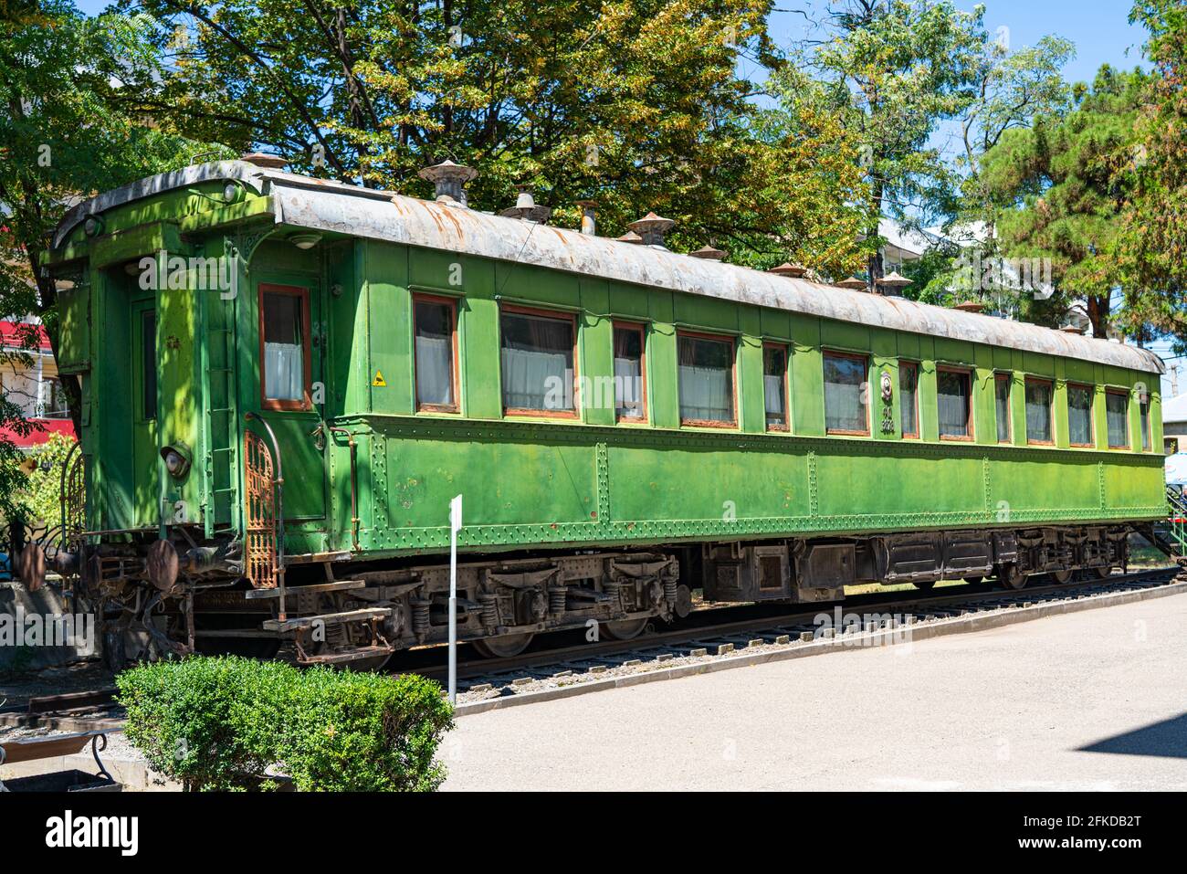 Personal train wagon of Joseph Stalin in Gori, Georgia Stock Photo