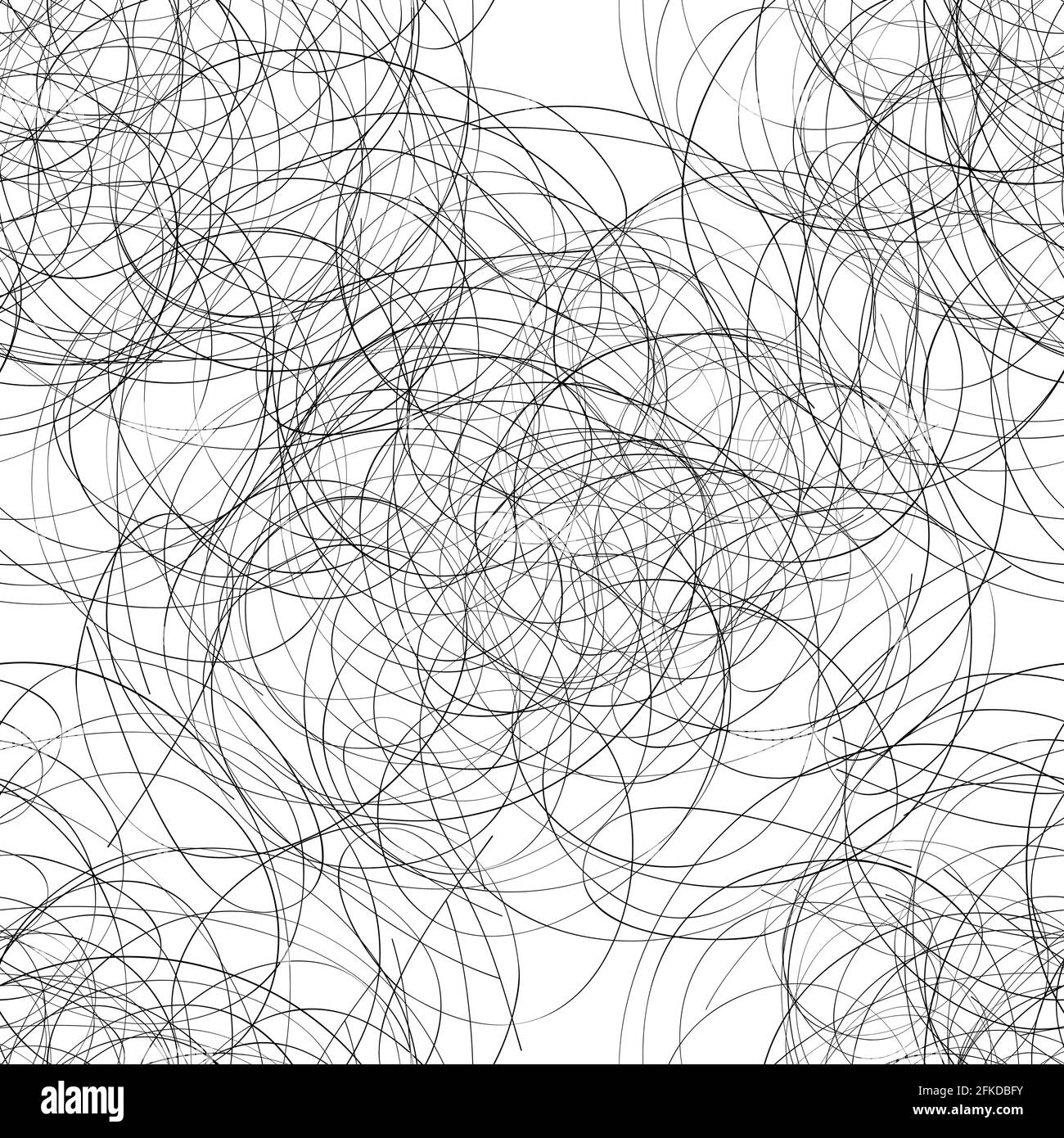 Hand-drawn circles. line pen doodle. Seamless background. Vector illustration Stock Vector