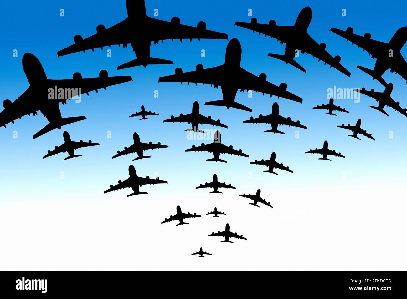 Aeroplanes, illustration Stock Photo