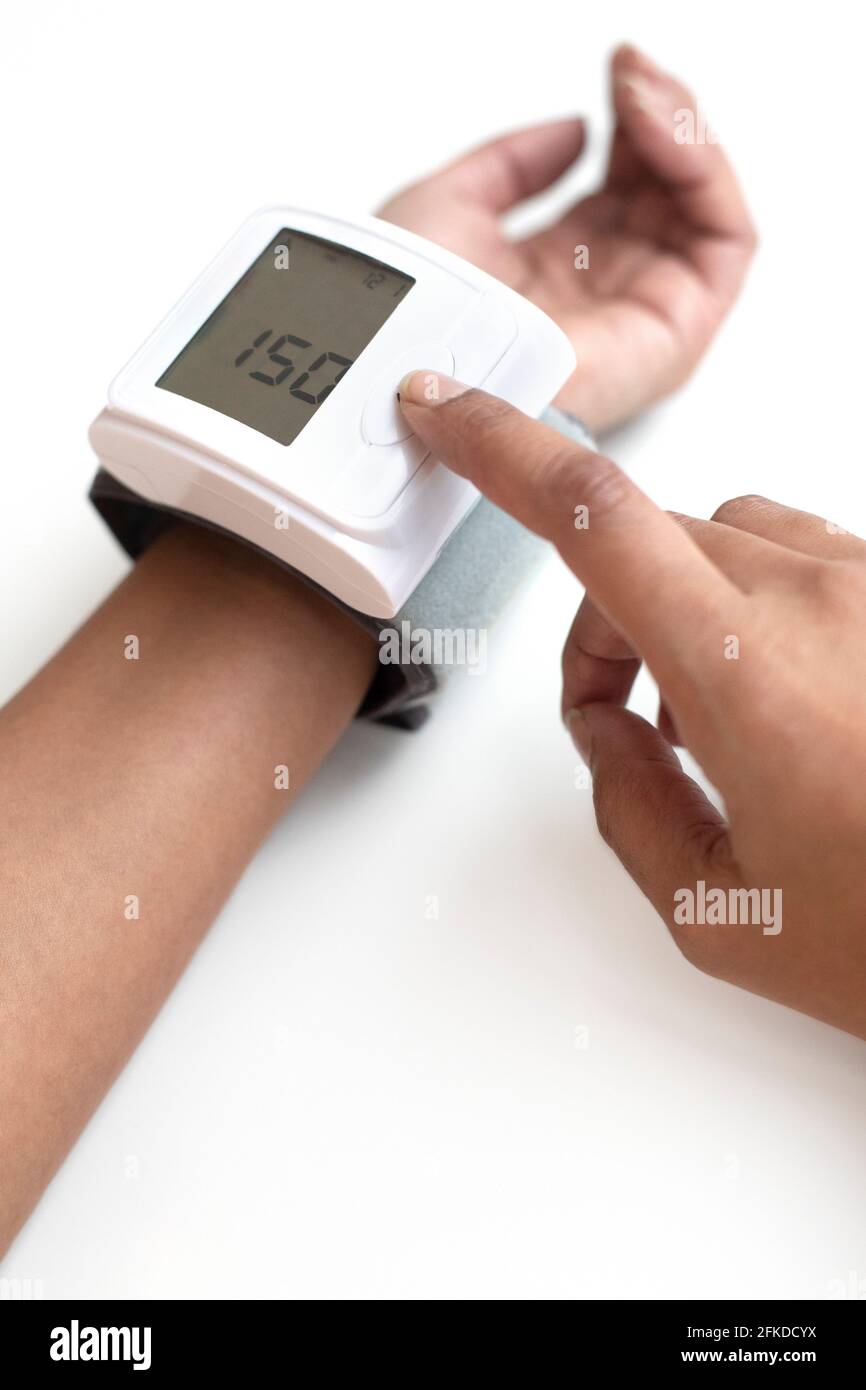 Checking blood pressure Stock Photo Alamy