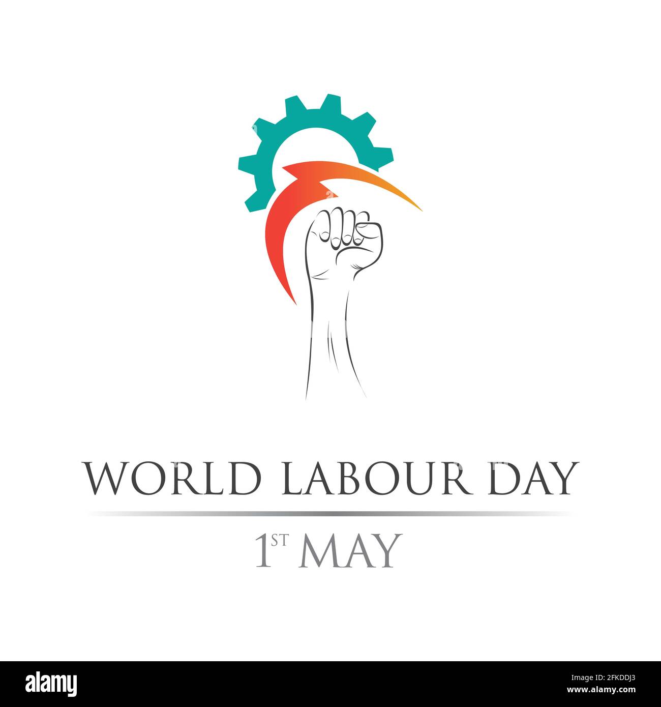 world labour day 1st of May logo vector illustration design template