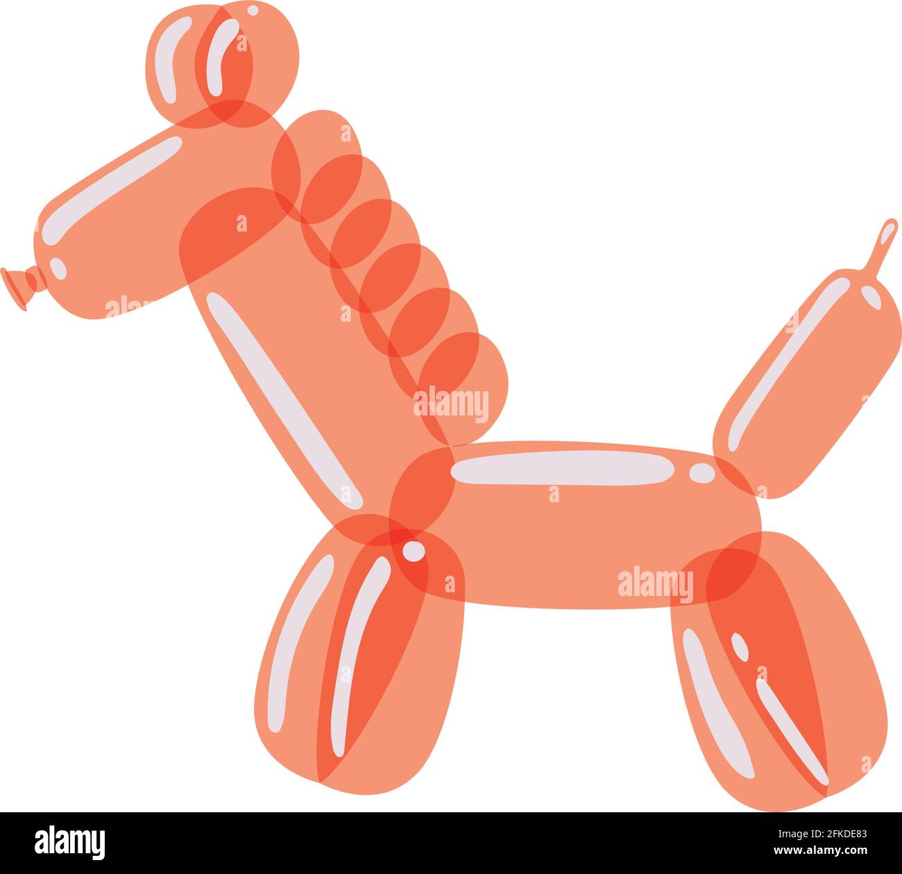 red hourse balloon Stock Vector