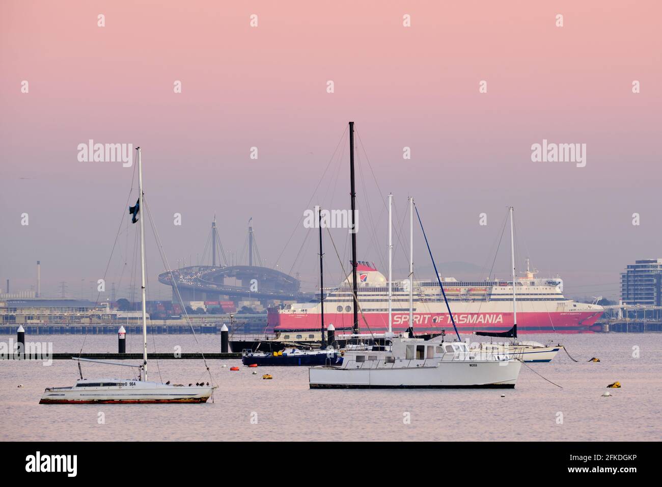 New Ferry Loading System? Stock Photo