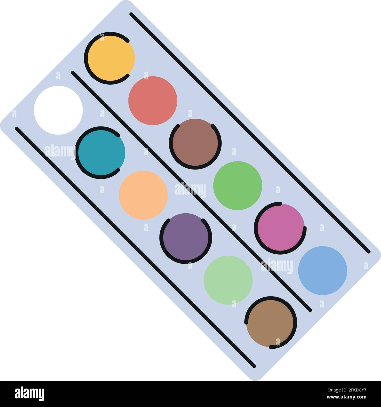watercolor palette paint Stock Vector Image & Art Alamy