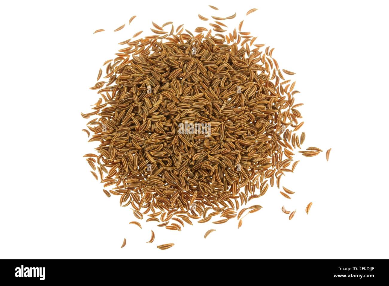 Closeup photo of dried aromatic herb Caraway seeds Stock Photo