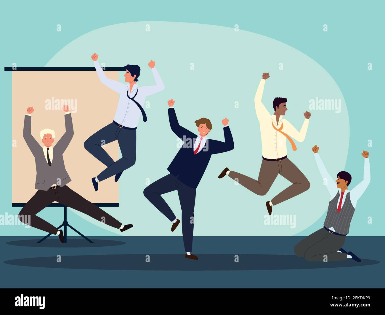 happy business people Stock Vector Image & Art - Alamy