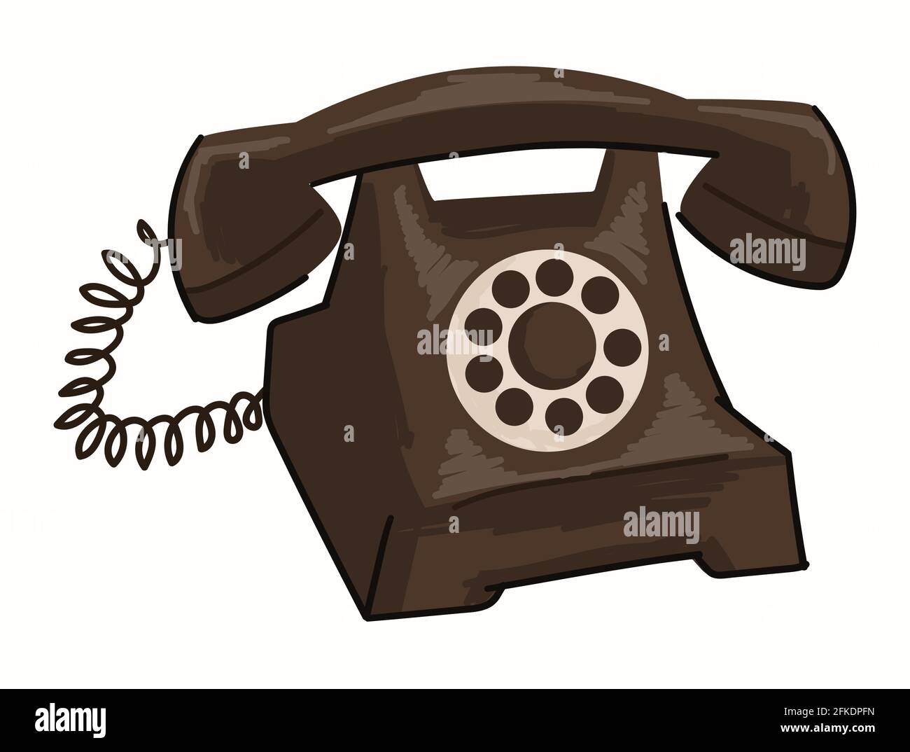 Vintage telephone with rotary system and numbers Stock Vector Image & Art Alamy