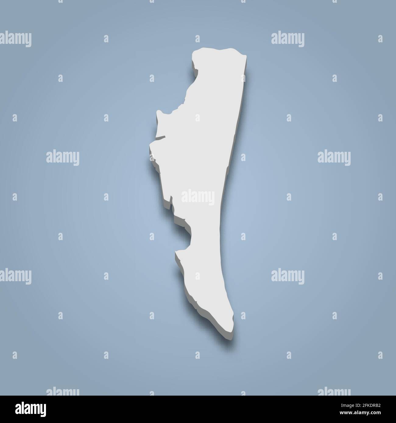 3d isometric map of Amelia is an - 3d Isometric Map Of Amelia Is An Island In Florida Isolated Vector Illustration 2FKDRB2 