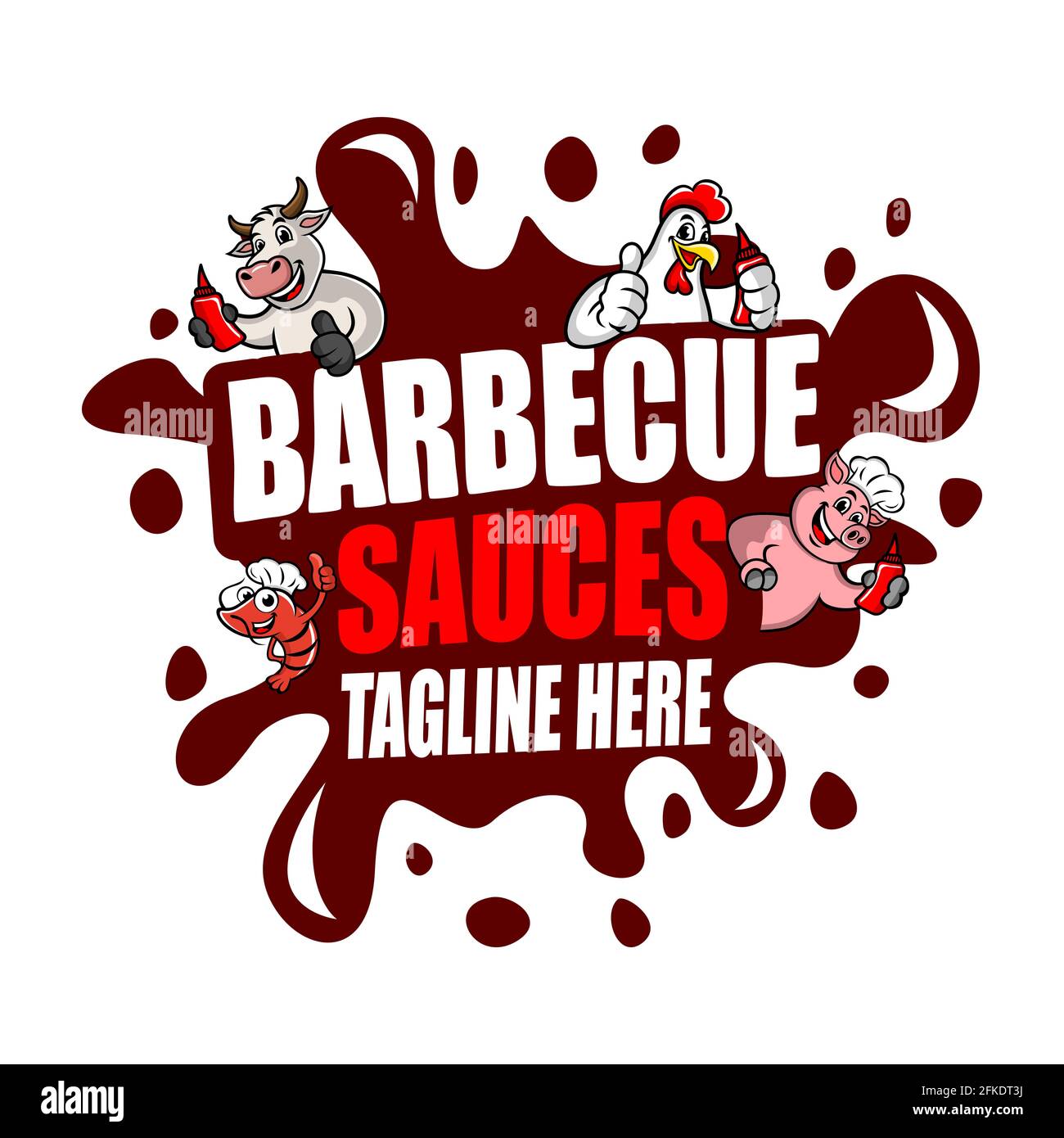 Barbecue and sauces logo Stock Vector