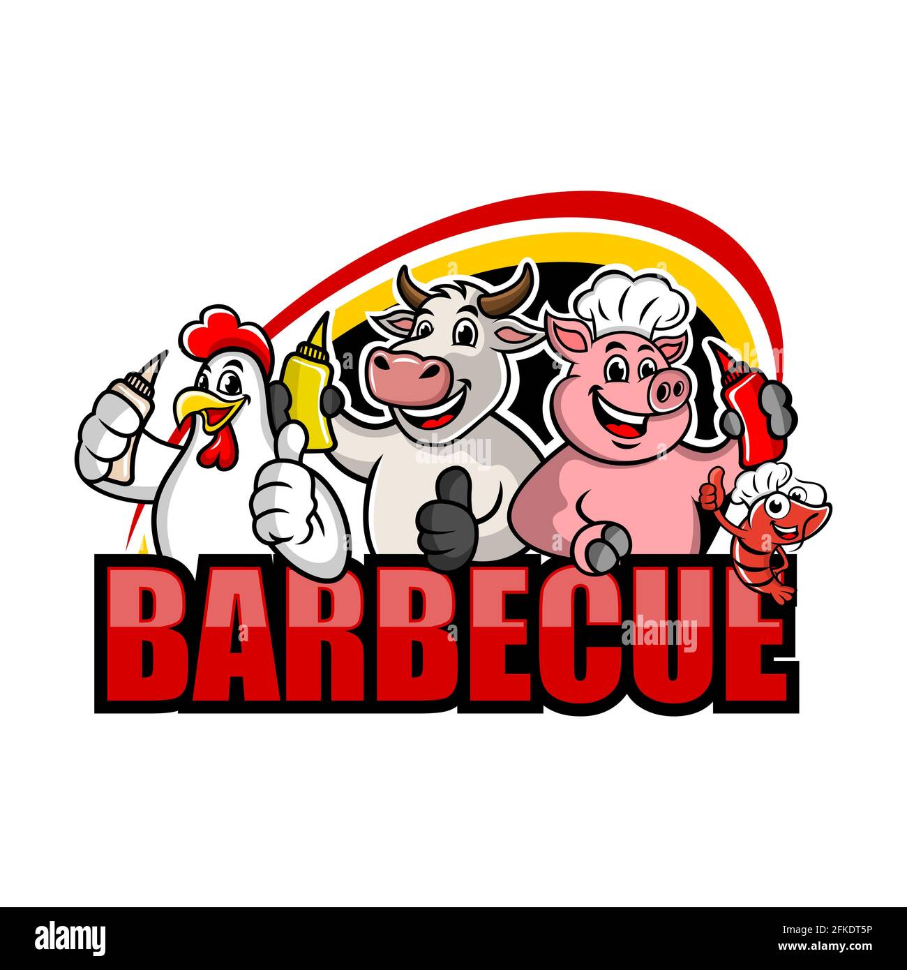 Barbecue and sauces logo Stock Vector