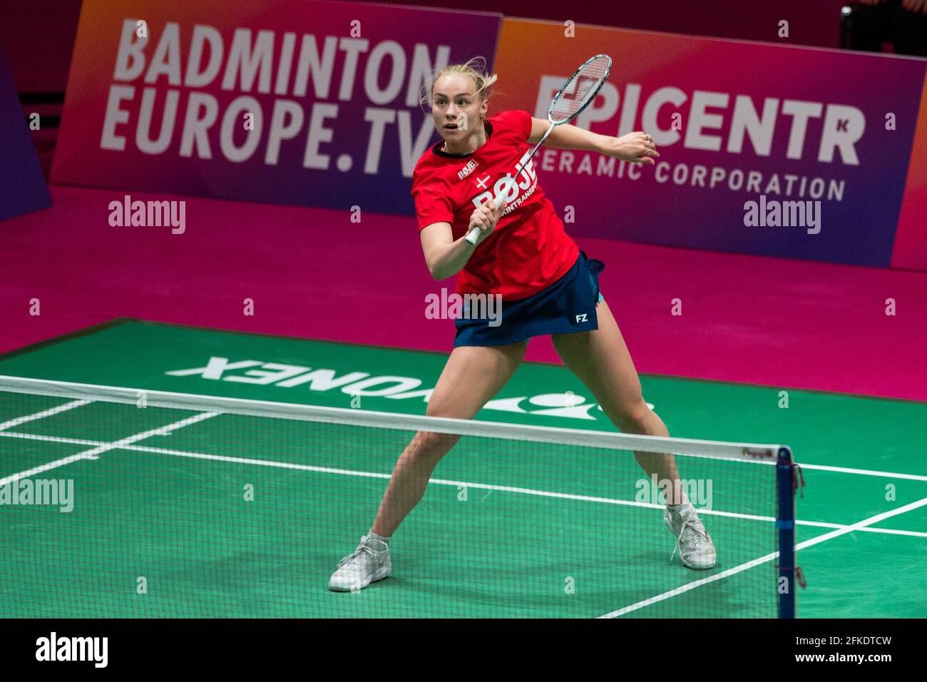 KYIV, UKRAINE - APRIL 30, 2021: Alexandra BØJE during the badminton match.  The 2020 European Championships. Quarter-final round Stock Photo - Alamy