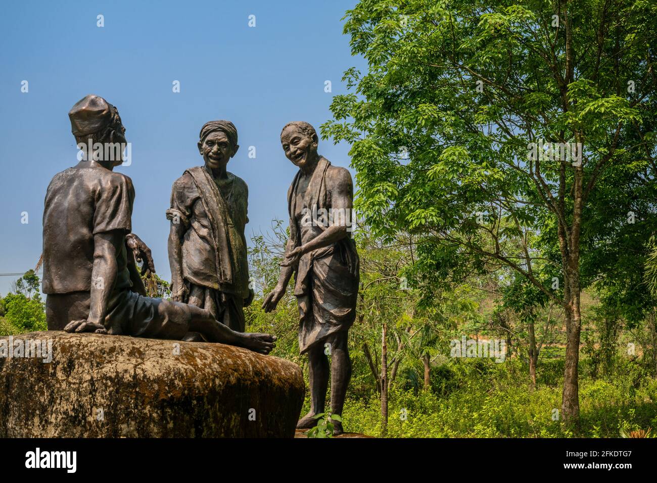 Statue of Lachit Borphukan in Jorhat Assam. A memorial honouring General Lachit Borphukan. Near Kaziranga national park, North east India. Stock Photo