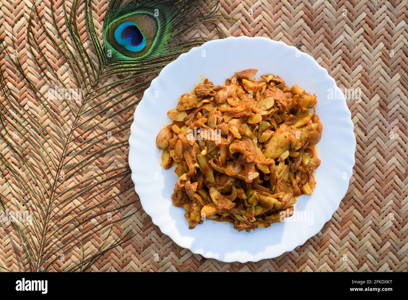 Jackfruit stir fry curry or Kathal ki sabji. Indian delicious side dish