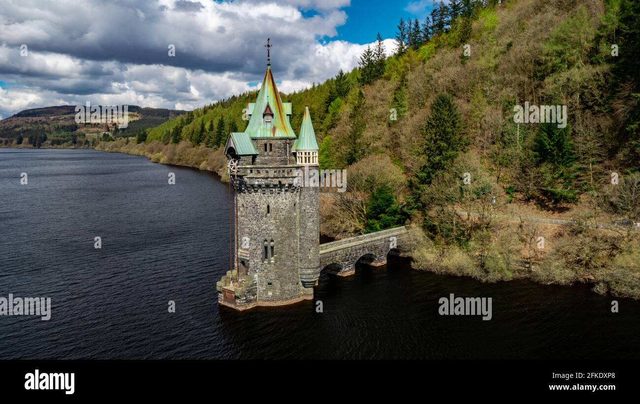 Lake Vyrnwy Straining Tower Stock Photo - Alamy