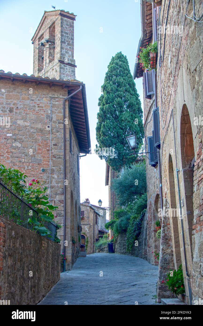 Montecchio At Monticchiello - Italy - On august 2020 - historic center of the ...