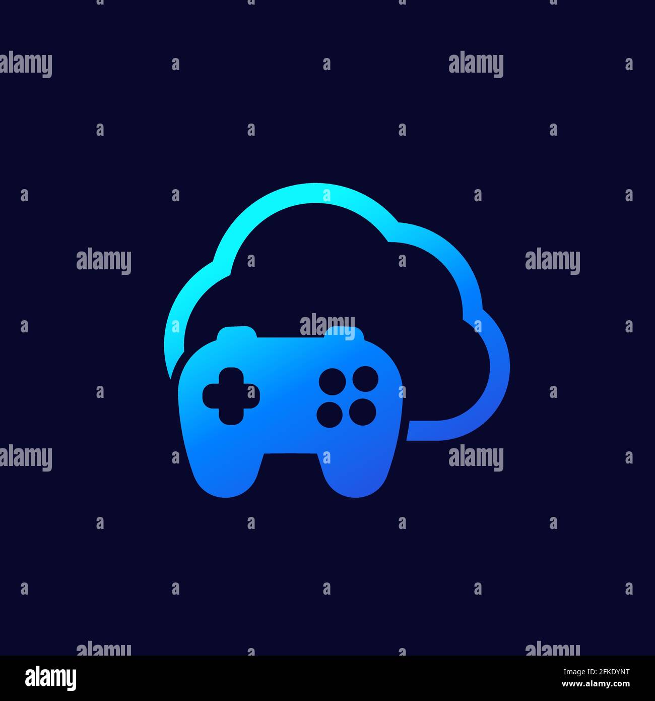 Cloud gaming icon on dark Stock Vector Image & Art - Alamy